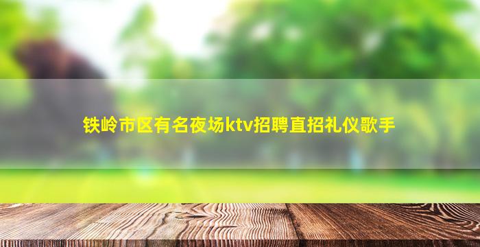 铁岭市区有名夜场ktv招聘直招礼仪歌手